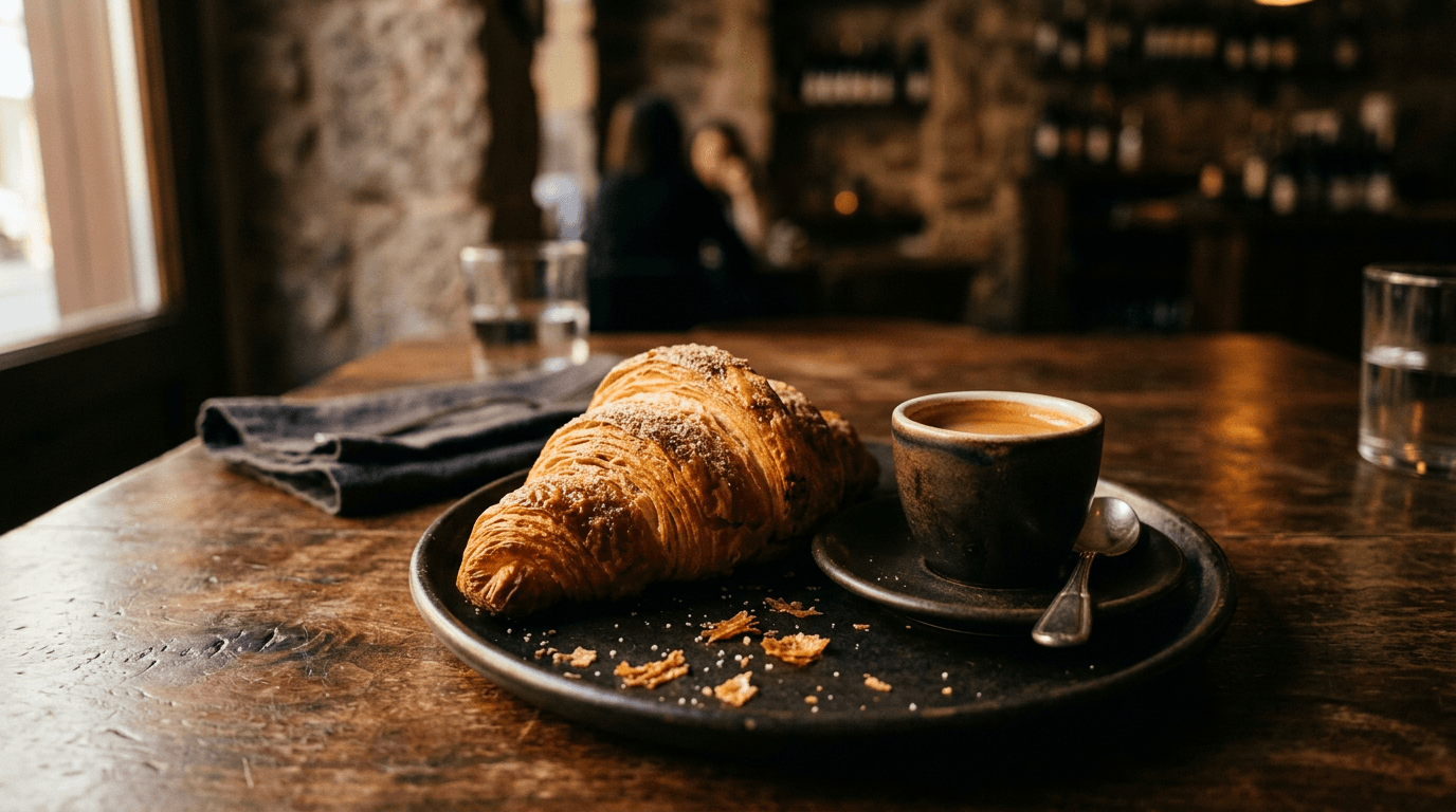 Croissant s espressem